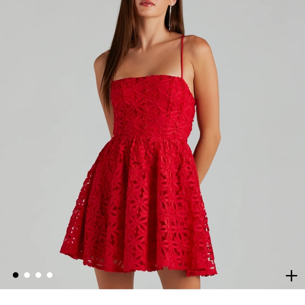 Windsor Red Floral Mini Dress / G31